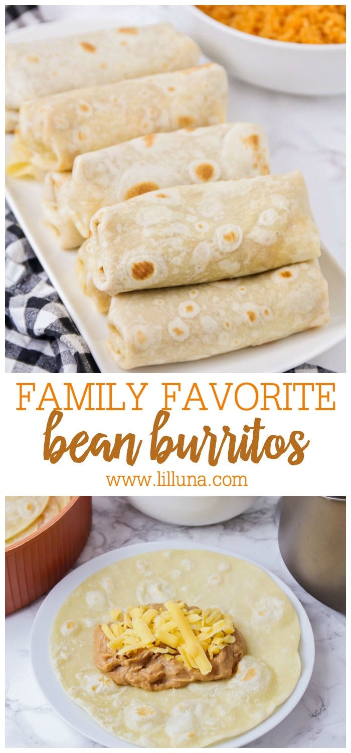 Easy Bean Burritos Recipe {FreezerFriendly} Lil' Luna