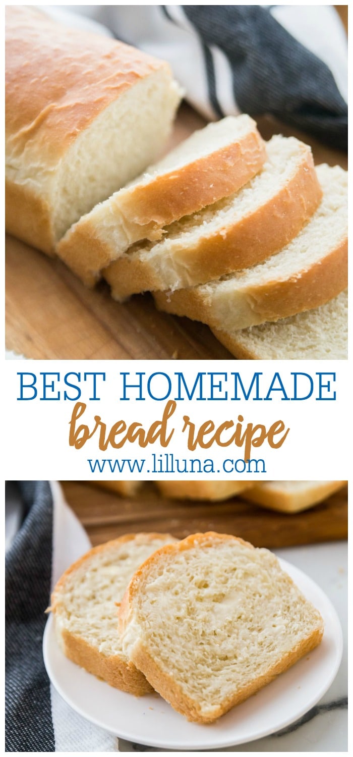 Top 6 loaf of homemade bread 1 Homemade Bread Recipe {Step by Step} +VIDEO | Lil' Luna