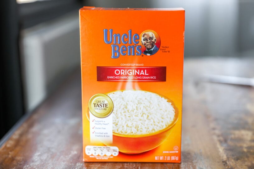 A box of Uncle Ben's Long Grain Rice - a pantry staple