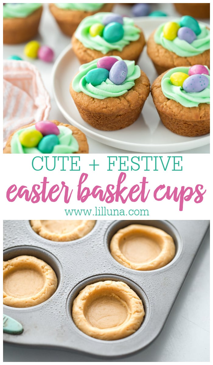 Easter Basket Cookie Cups {+VIDEO} Lil' Luna