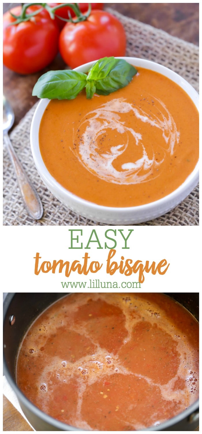 Tomato Bisque Recipe {Ready in 15 Minutes!} | Lil' Luna