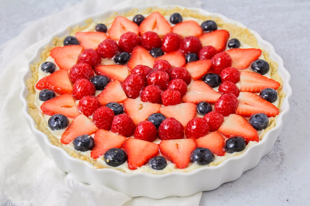 4th of July Desserts - A fruit tart topped with fresh berries. 