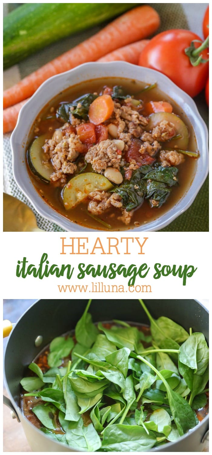 Sausage Soup {An Italian Favorite!} | Lil' Luna
