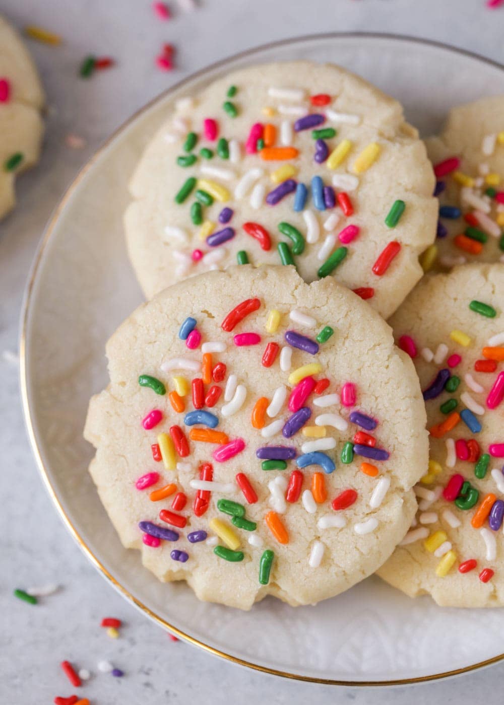Use sugar cookie frosting on 3 ingredient sugar cookies.