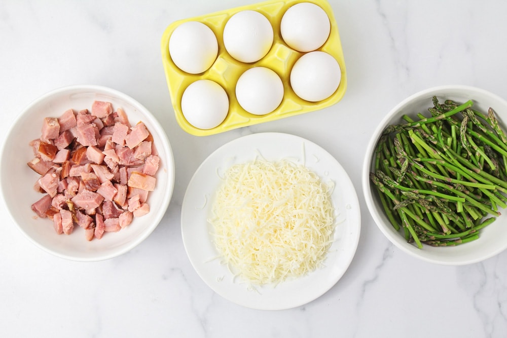 Ingredients for an easy frittata recipe