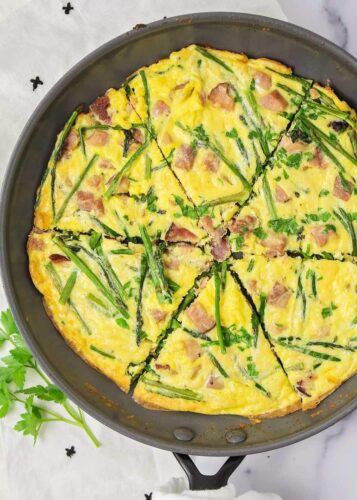 Frittata Recipe {With Ham & Asparagus} | Lil' Luna