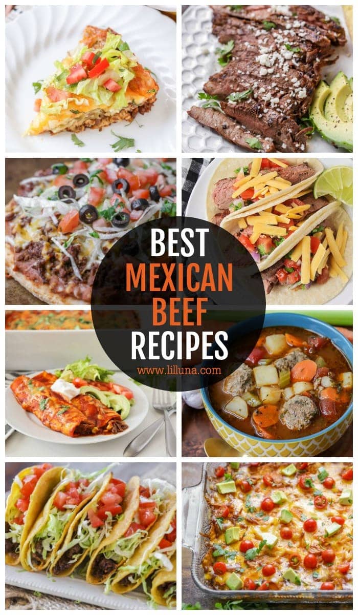 Mexican Beef Recipes {Ground, shredded, & carne asada!} | Lil' Luna