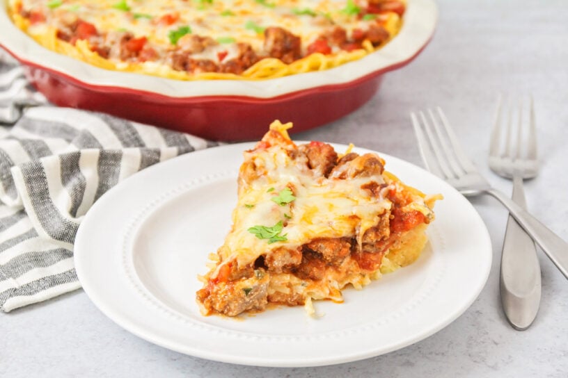 Baked Spaghetti Pie Recipe Lil Luna