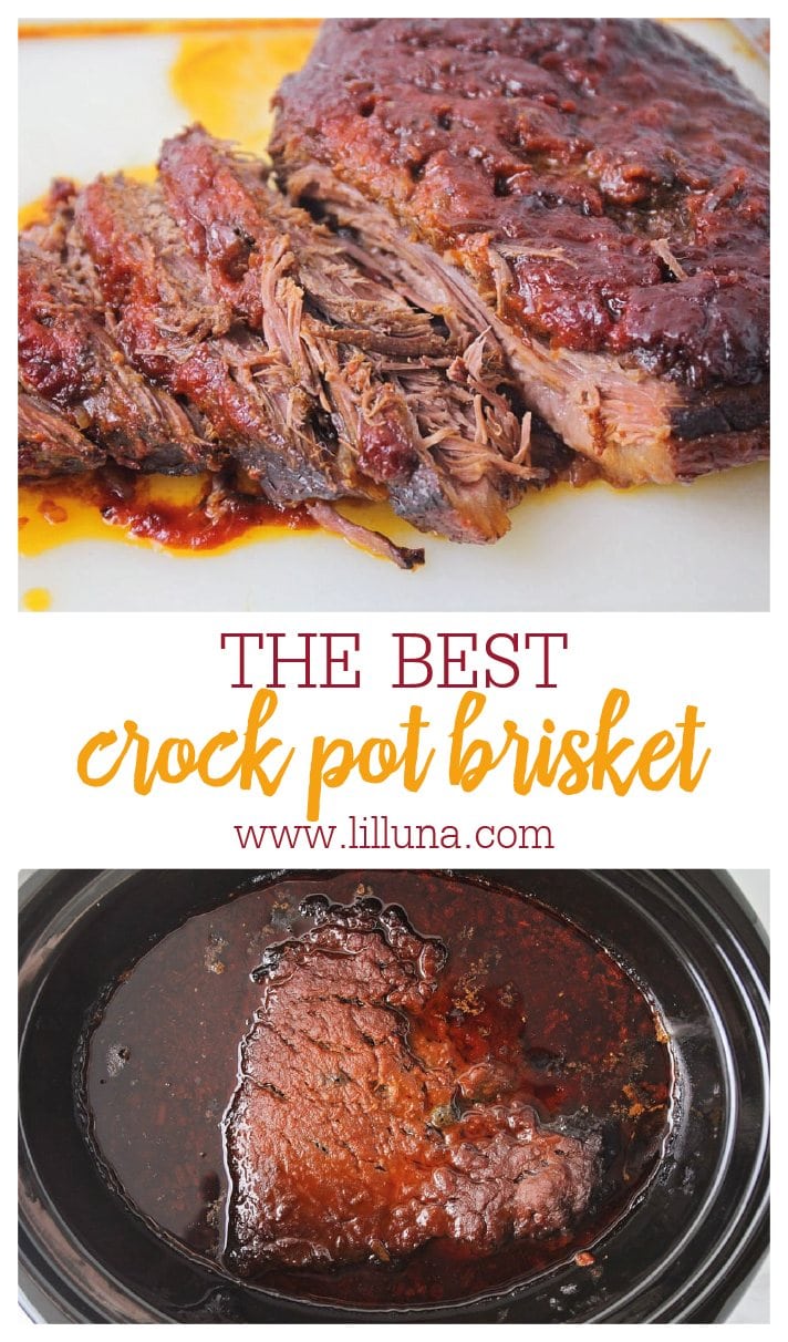Crock Pot Beef Brisket Recipe {Just 5 Ingredients!} +VIDEO | Lil' Luna