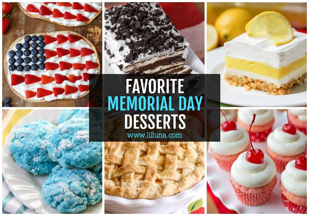 Memorial Day Desserts collage