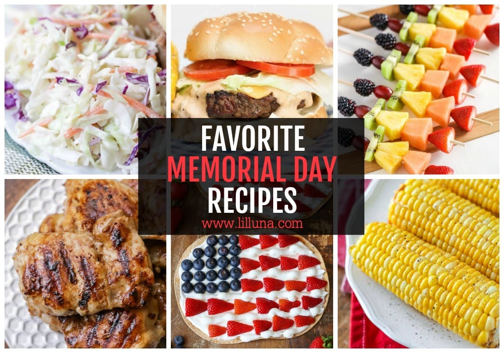 Collage of Memorial Day Recipes