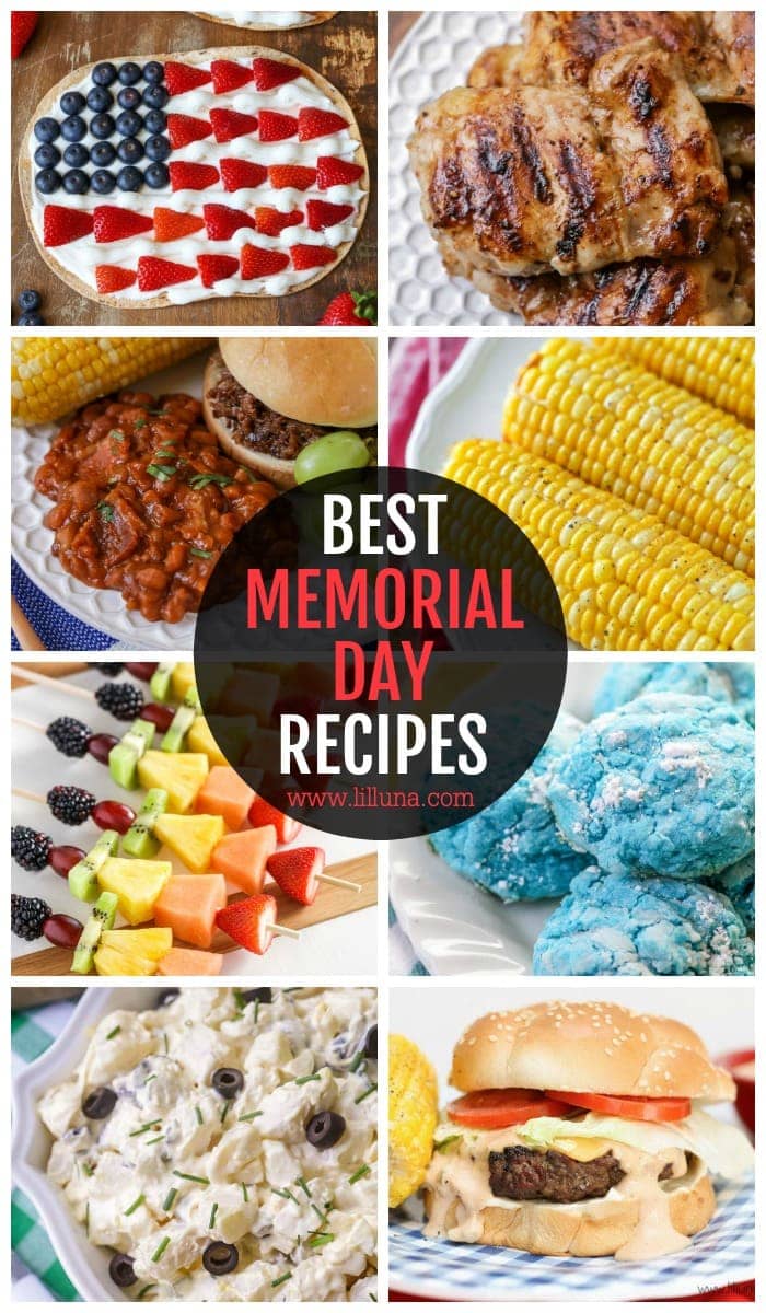 40+ Memorial Day Recipes {Perfect for BBQ's!} | Lil' Luna