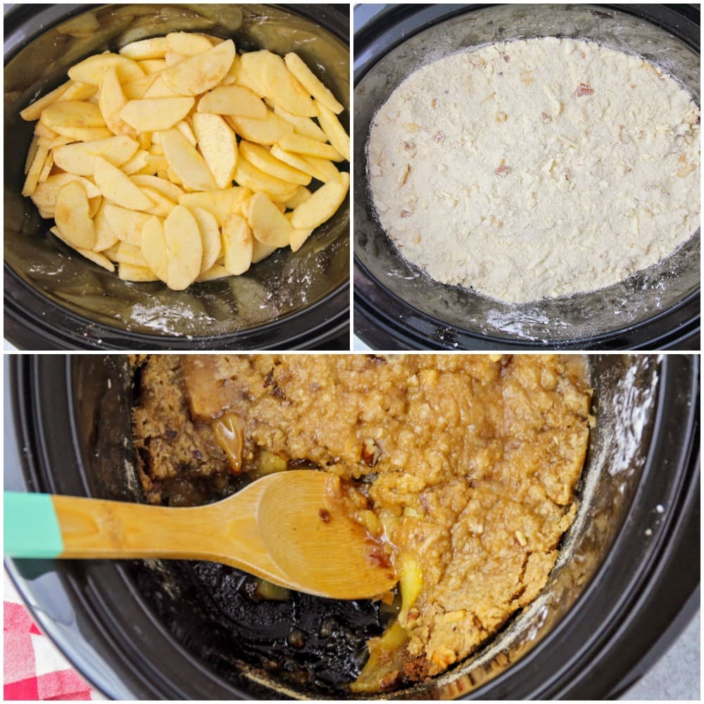 How to make crock pot apple crisp images