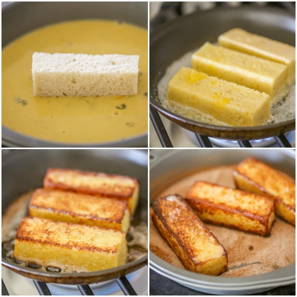 Step by step pictures of how to make french toast sticks