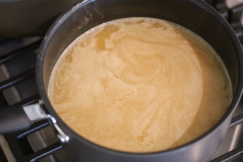 How to make wassail on the stovetop in a pan.
