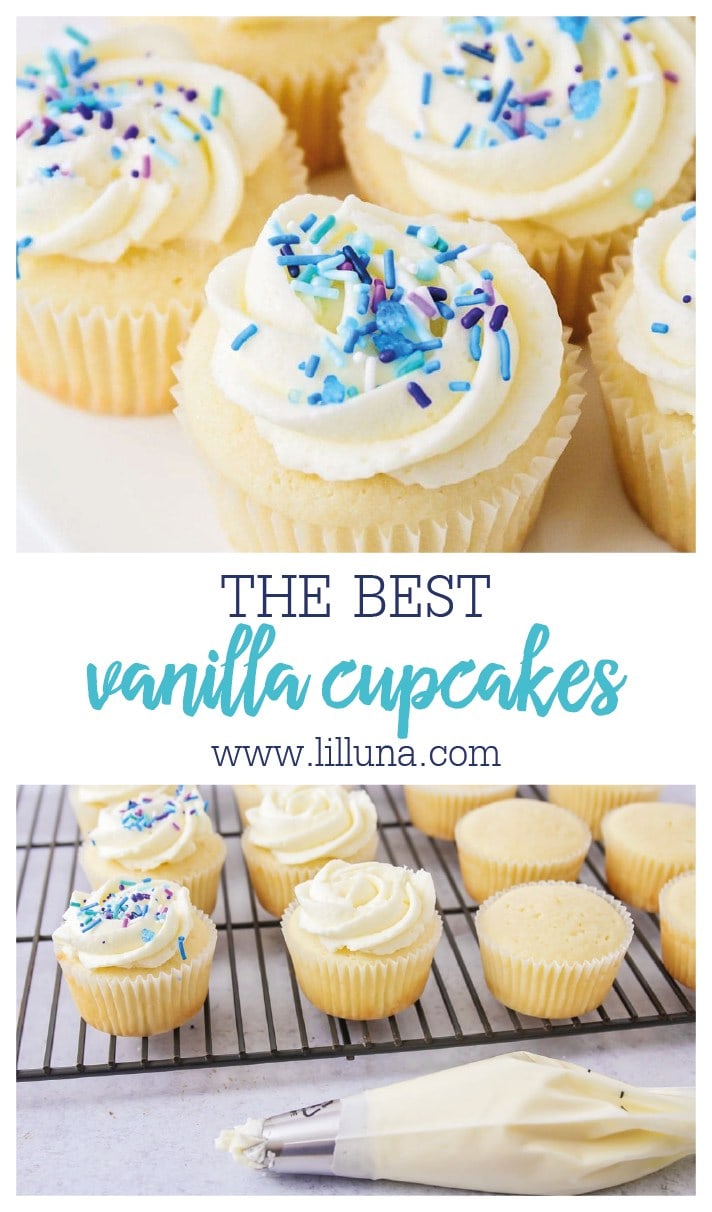 BEST Vanilla Cupcake Recipe (+VIDEO) | Lil' Luna