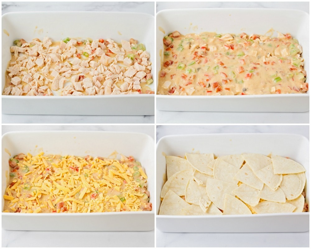 How to make King Ranch Chicken Casserole recipe process pics