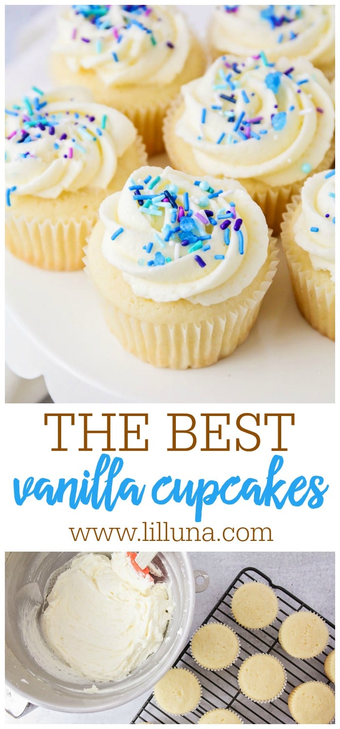 BEST Vanilla Cupcake Recipe (+VIDEO) | Lil' Luna