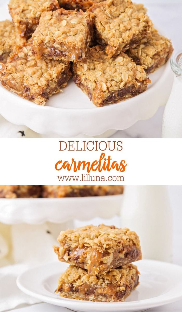 Carmelitas {Caramel Oat Bars! +VIDEO} | Lil' Luna