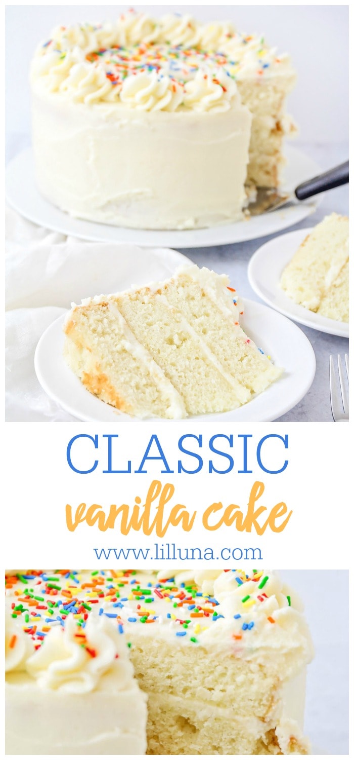 Vanilla Cake + 30 Easy Cake Recipes {+VIDEO} - Lil' Luna