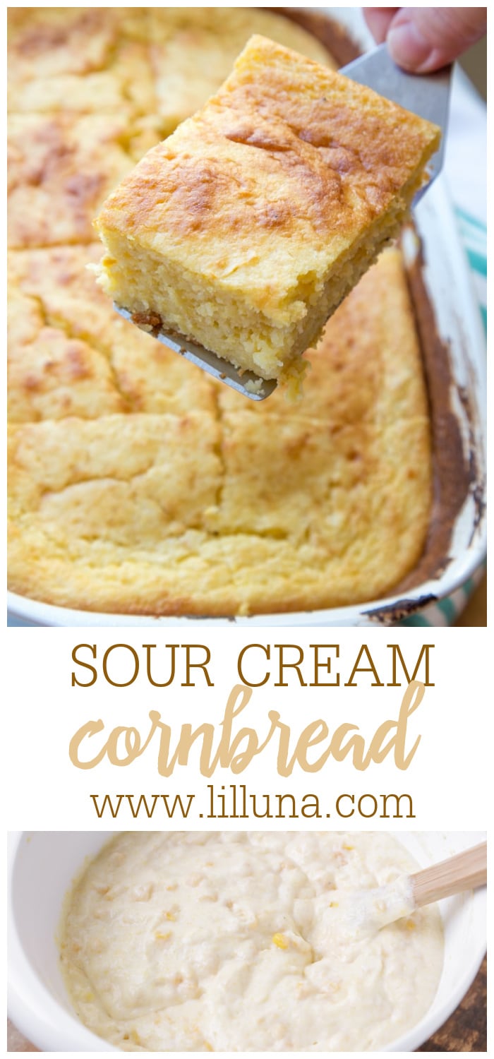 Easy Sour Cream Cornbread Recipe Lil' Luna