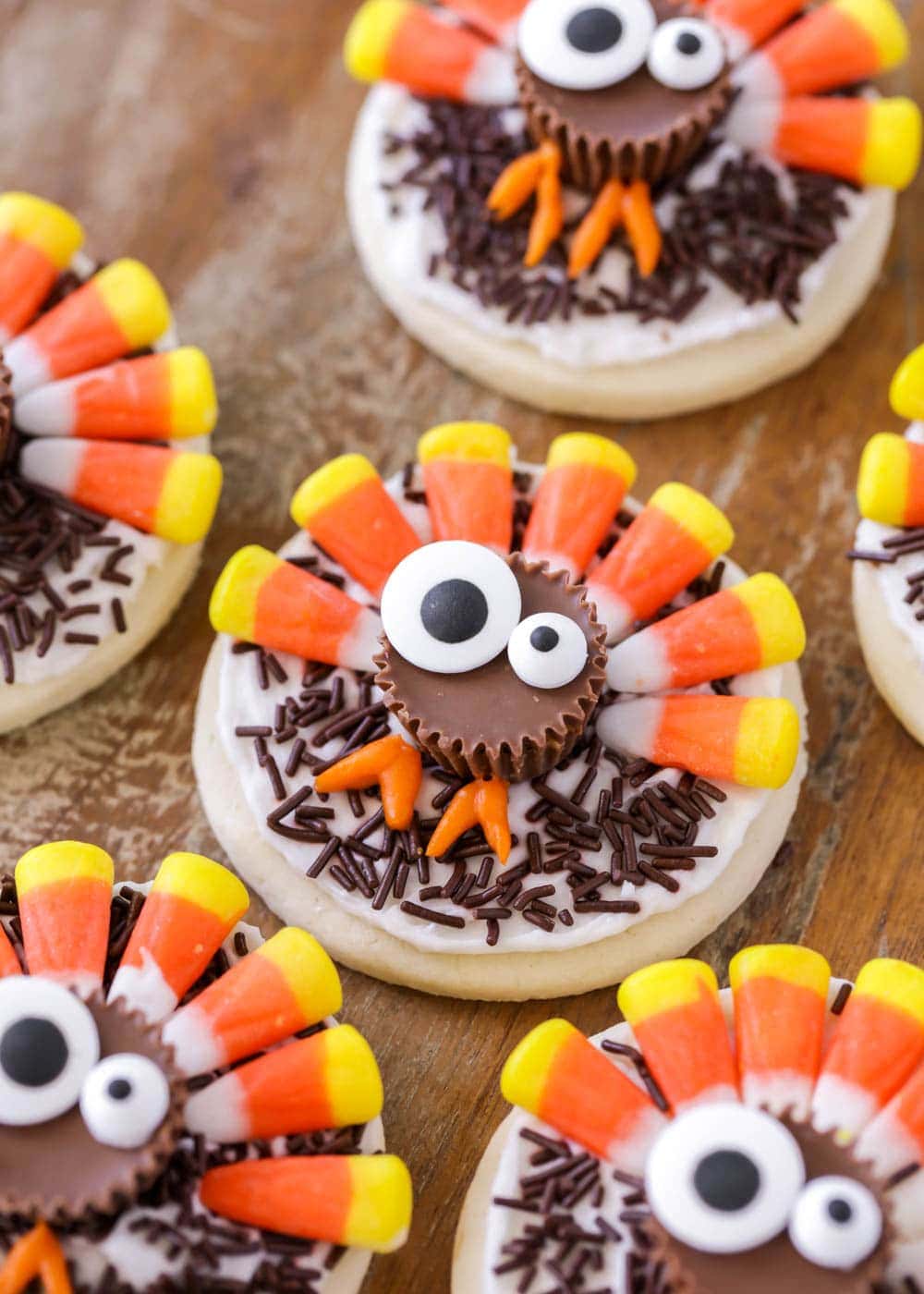 Thanksgiving sugar cookie idea - turkey cookies