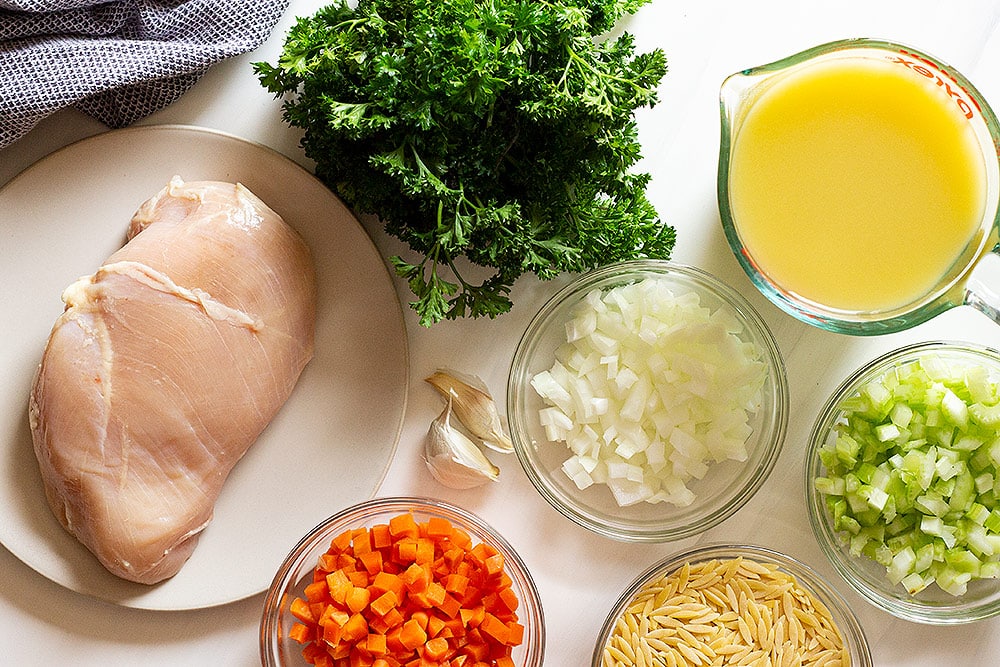 ingredients for chicken orzo recipe