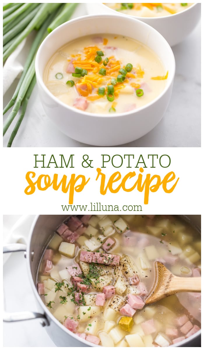 Cheesy Ham And Potato Soup Recipe (+video) 