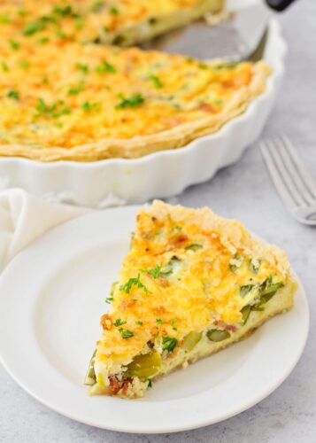 Asparagus Quiche Recipe {With Cheese} | Lil' Luna