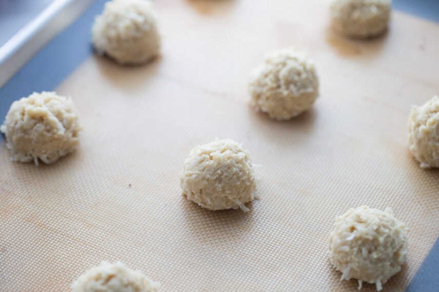 How to make coconut cookie process pic