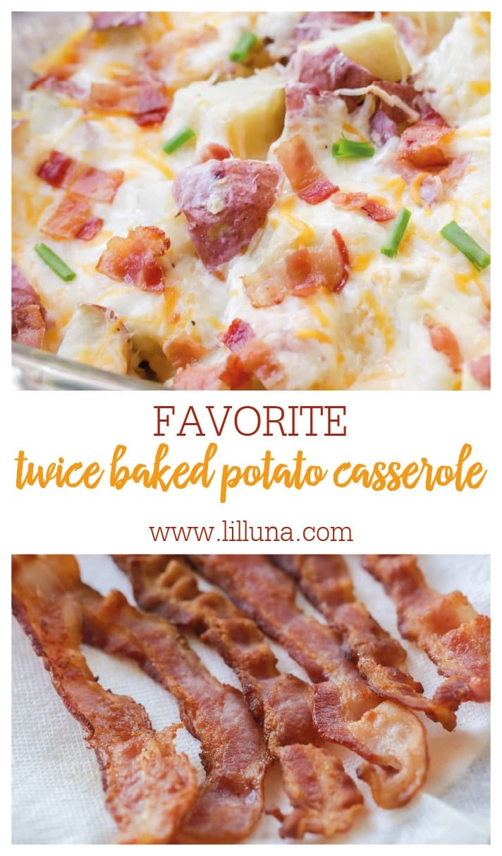 Twice Baked Potato Casserole Recipe (+VIDEO) | Lil' Luna