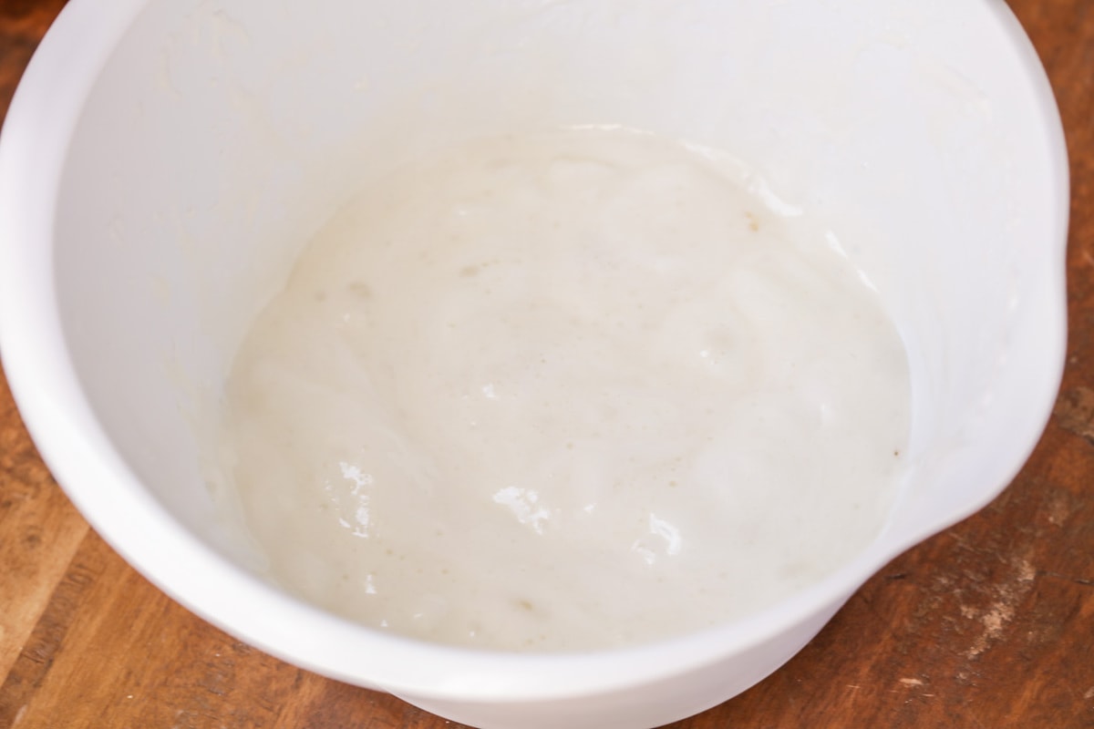 Melting marshmallows in microwave for rice krispie treats.