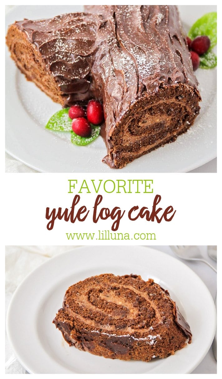 Yule Log Cake Recipe {Step by Step Instructions} | Lil' Luna