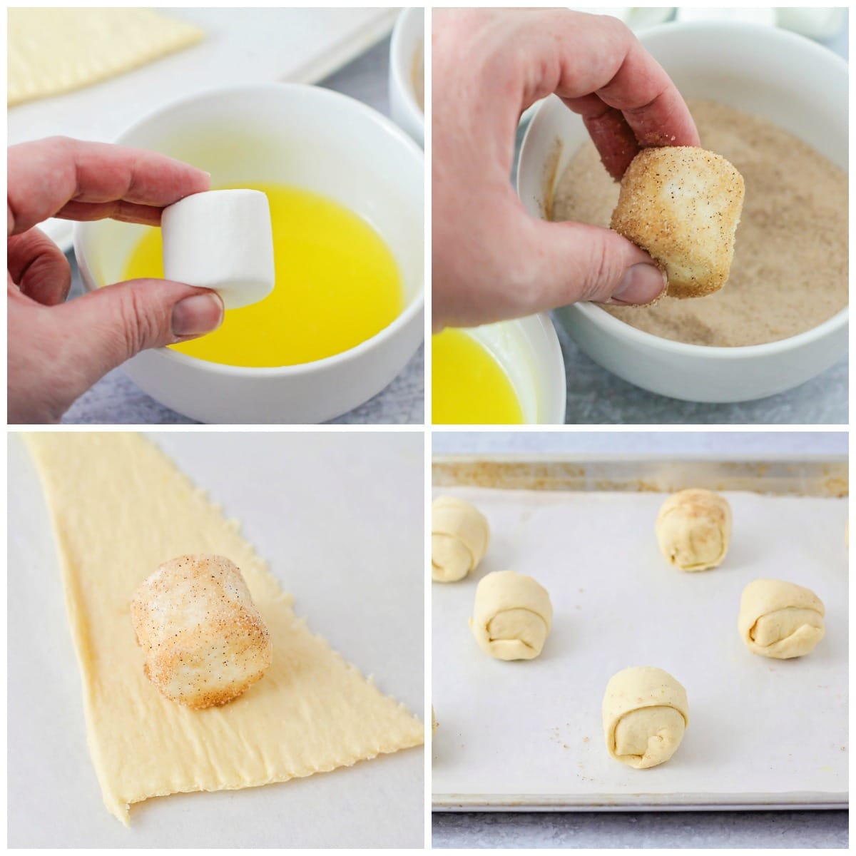 Step by step pictures of how to make resurrection rolls