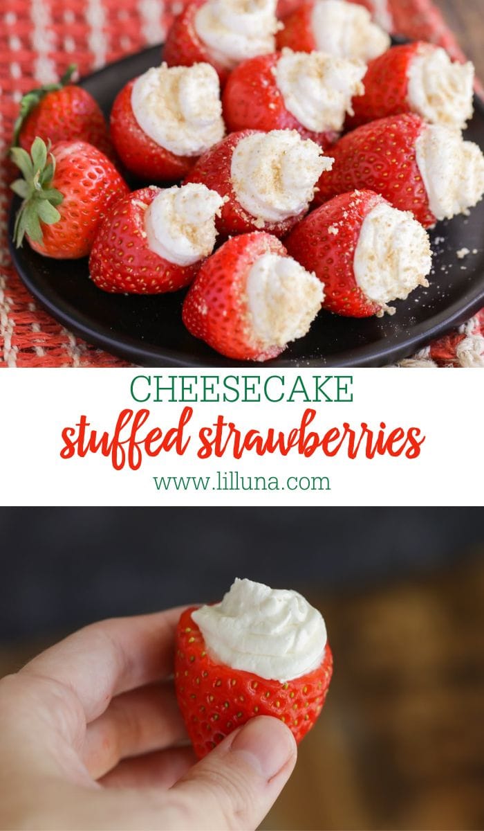 Cheesecake Stuffed Strawberries | Lil' Luna