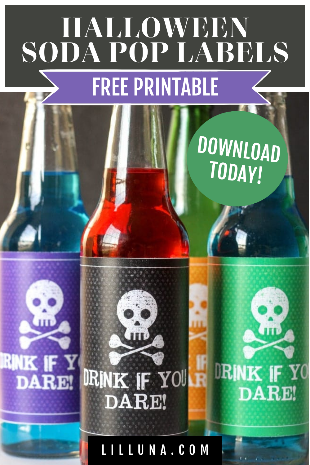 Halloween Soda Pop Labels | Lil' Luna