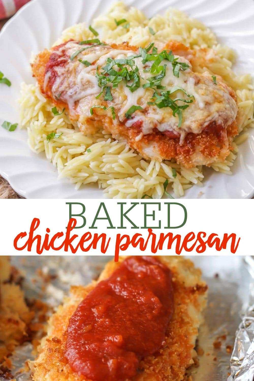 EASY Baked Chicken Parmesan Recipe (+VIDEO) | Lil' Luna