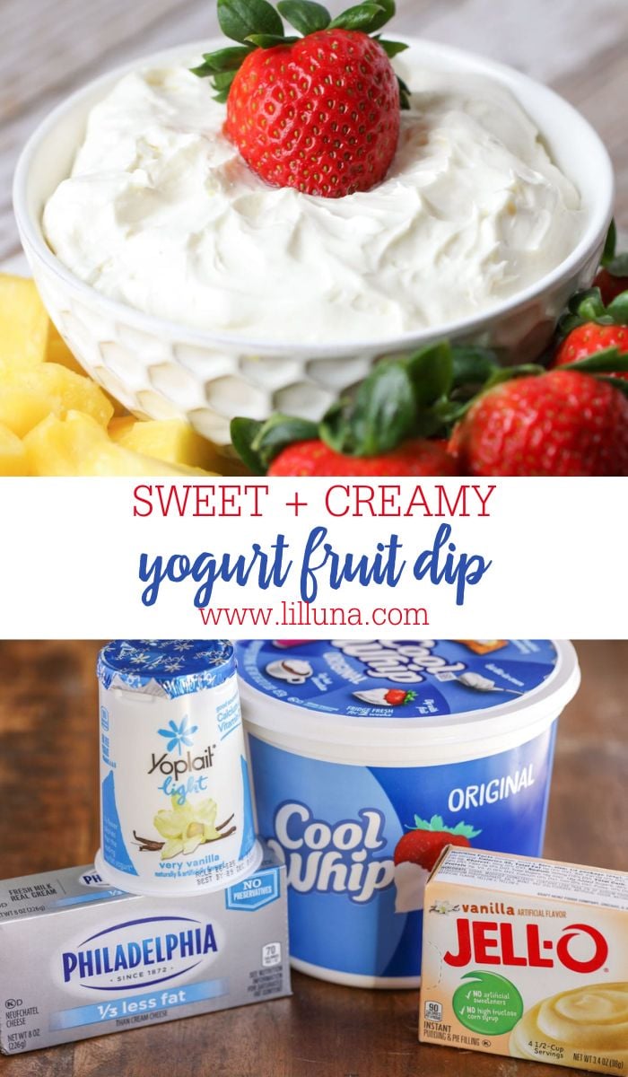 Yogurt Fruit Dip {Just 4 Ingredients!} Lil' Luna
