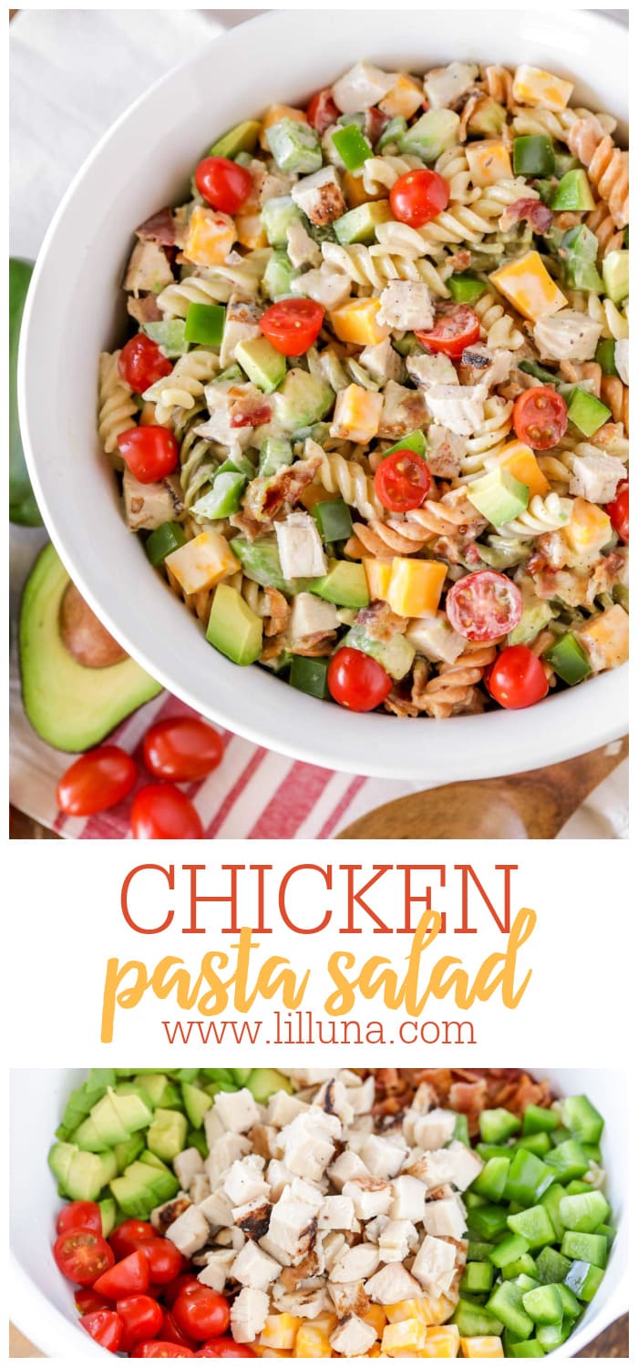 Chicken Pasta Salad Recipe {Quick + Easy} | Lil' Luna