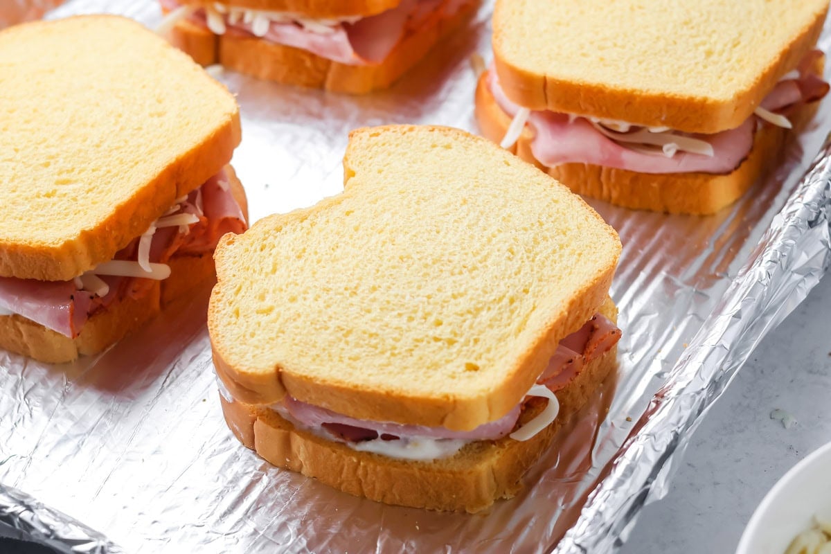 How to make Croque Monsieur process picture.