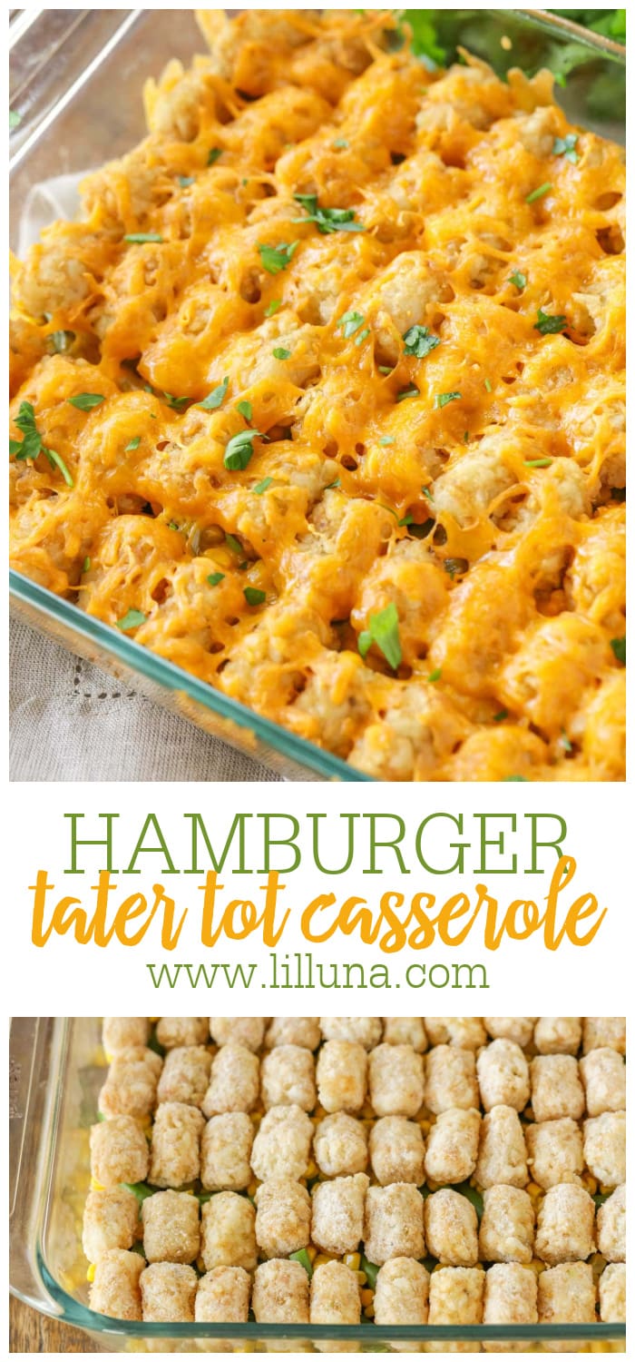 Hamburger Tater Tot Casserole Freezer Friendly Lil Luna 4407