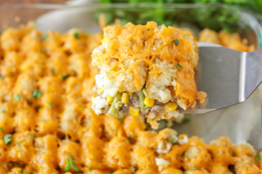 Hamburger Tater Tot Casserole {Freezer Friendly} Lil' Luna