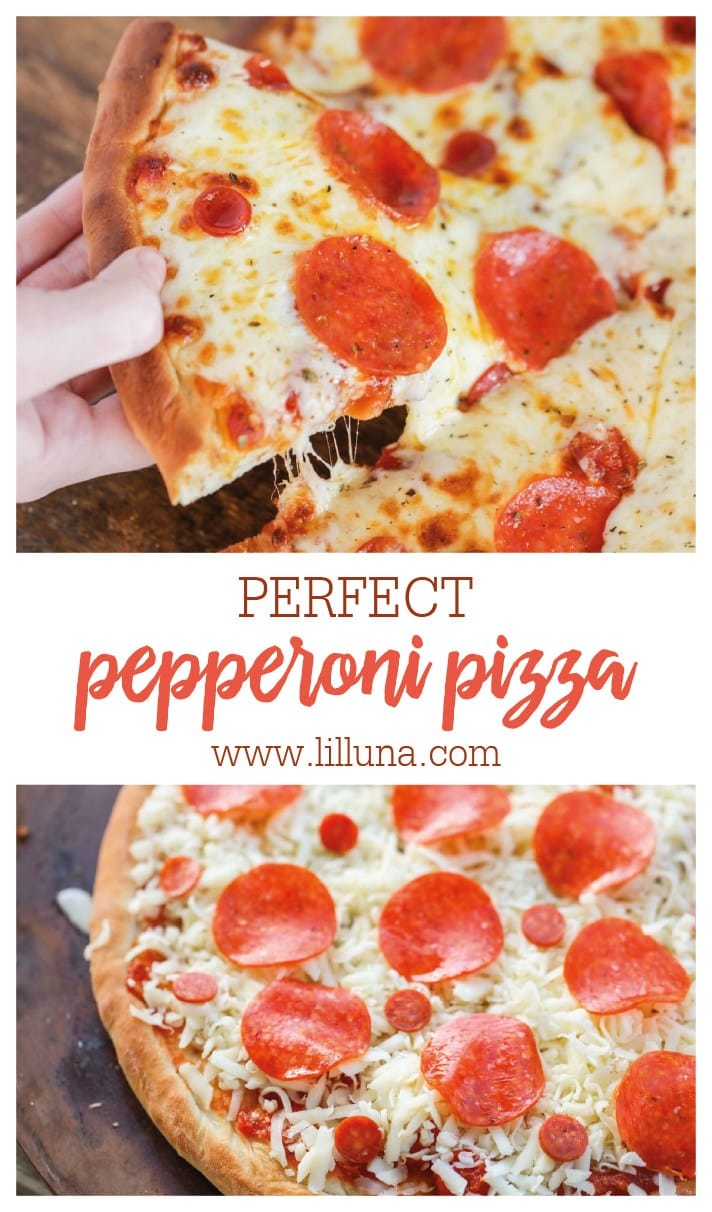 Homemade Pepperoni Pizza {From Scratch!} + VIDEO | Lil' Luna