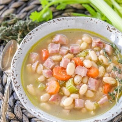 EASY Ham and Bean Soup {30 Minute Meal} | Lil' Luna