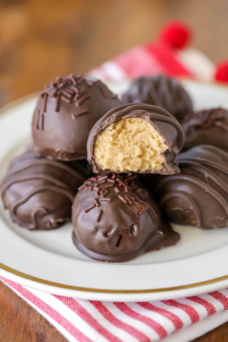 Peanut Butter Balls {Just 4 Ingredients!} Lil' Luna