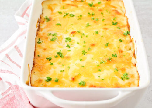 Easy Scalloped Potatoes Recipe {SO Cheesy Too!} | Lil' Luna