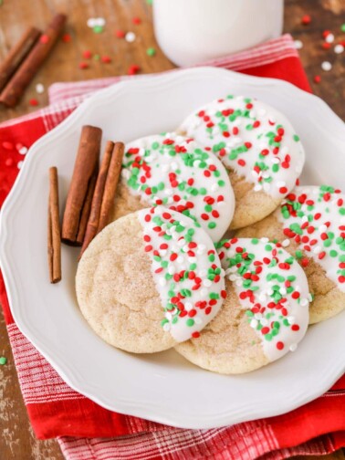 Eggnog Snickerdoodles {With Eggnog Glaze} | Lil' Luna