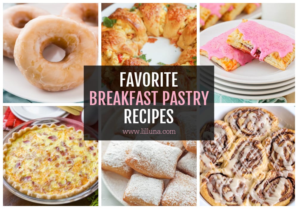 Collage of breakfast pastry recipes