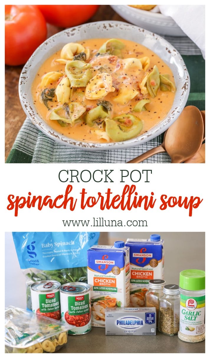 Spinach Tortellini Soup {Slow Cooker + VIDEO} Lil' Luna