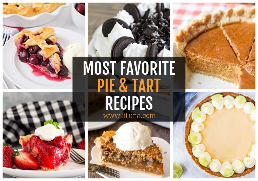 A collage of favorite pie recipes.